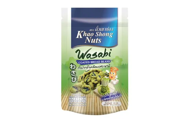 Khao Shong Wasabi Coated Broad Beans 120 G. - Ærter, Bønner Og Frø