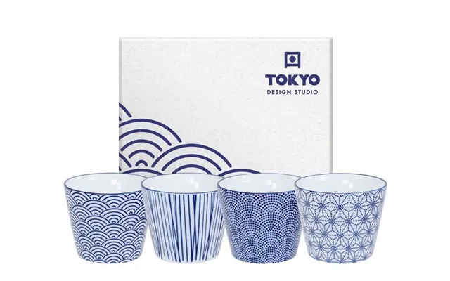 Kop Sæt Nippon Blue 4 Stk. 180 Ml. Tokyo Design Studio - Gavesæt Og Æsker
