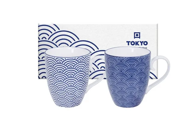 Krussæt Nippon Blue 2 Stk. Tokyo Design Studio 380 Ml. - Gavesæt Og Æsker