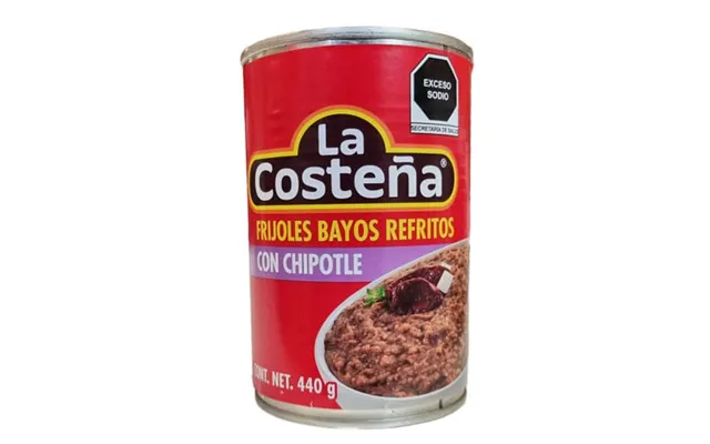 La Costena Refried Pinto Beans Med Chipotle 440 G. - Bønner Og Bælgfrugter