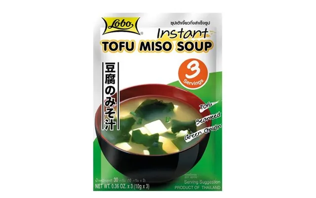 Lobo Instant Tofu Miso Suppe 3 Serveringer 3x10g. - Miso Paste Misu Pasta