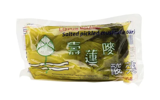 Lotus Brand Saltede Og Syltede Mustard Syrlig 350 G. - Grønt Og Frugt På Glas Og Dåse