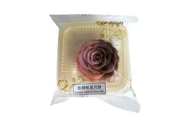Månekage Mooncake Snow Skin Caramel Chestnut 45 G. - Black Friday