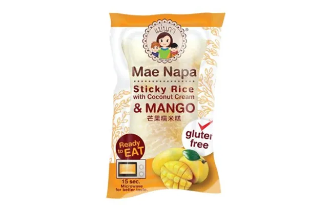 Mae Napa Steamed Sticky Rice Cake Coconut Cream & Mango 60 G