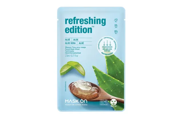 Mask On Facial Mask Sheet With Aloe Vera Refreshing Mask Sheet - Ansigtsmaske & Sheet Maske