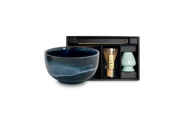 Matcha Bowl Sæt Blue Xl - Gavesæt Og Æsker