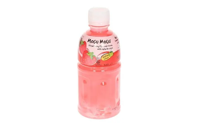 Mogu Mogu Jordbær Drik Med Nata De Coco Jelly 320 Ml. - Juice, Frugtdrik Og Øvrige Drikke