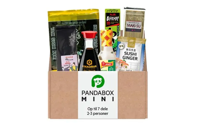 Pandabox Mini - Sushi Kit 7 Dele Komplet Sæt 2-3 Personer