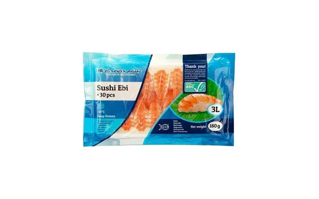 Planets Pride Sushi Ebi Rejer Asc Str. 3l 180 G. - Fisk Og Skaldyr