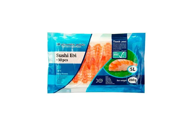 Planets Pride Sushi Ebi Rejer Asc Str. 5l 240g. - Fisk Og Skaldyr