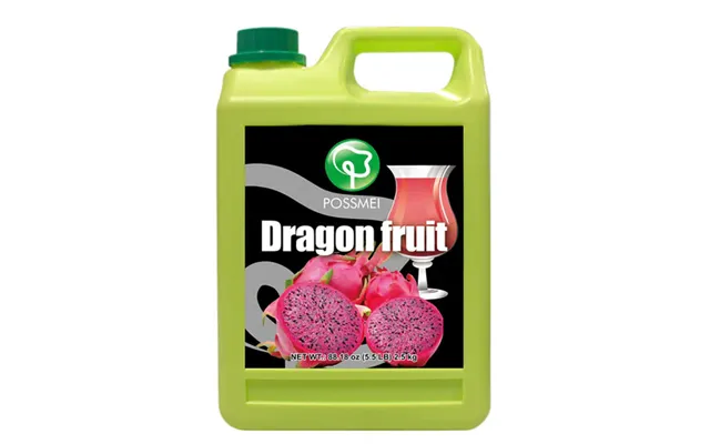 Possmei Frugtsirup Til Bubble Tea Med Dragon Fruit 2,5 Kg. - Frugtsirup
