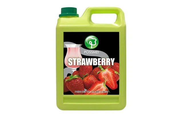 Possmei Frugtsirup Til Bubble Tea Med Jordbær Smag 2,5 Kg - Frugtsirup