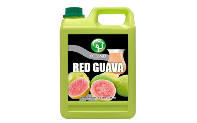 Possmei Frugtsirup Til Bubble Tea Red Guava 2,5 Kg. - Frugtsirup