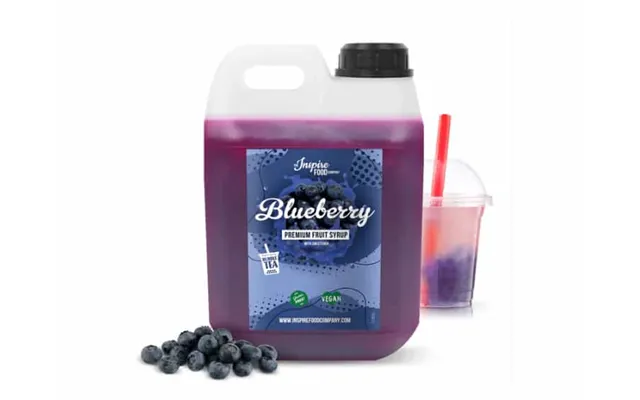 Premium Blåbær Frugt Sirup 2 L. - Frugtsirup