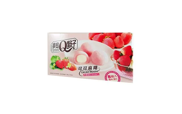 Q Cacao Mochi Strawberry Flavor 80 G. - Mochi