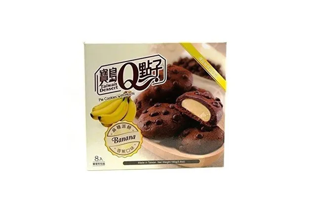 Q Pie Cookies Med Mochi Banana Flavor 160 G. - Mochi