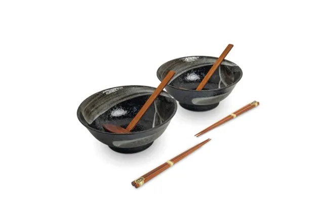 Ramen Bowl Set Ansen 6 Dele Ø22 Cm. - Gavesæt Og Æsker