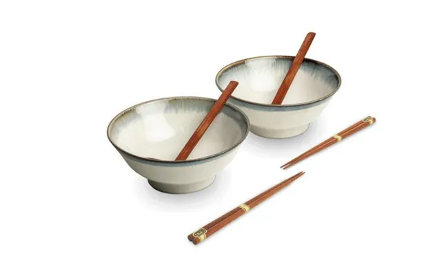 Ramen Bowl Set Aurora 6 Dele Ø22 Cm. - Gavesæt Og Æsker