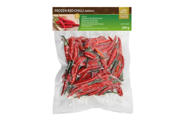 Røde Chili Hele Frost 250 G. - Frugt Og Grønt På Frost