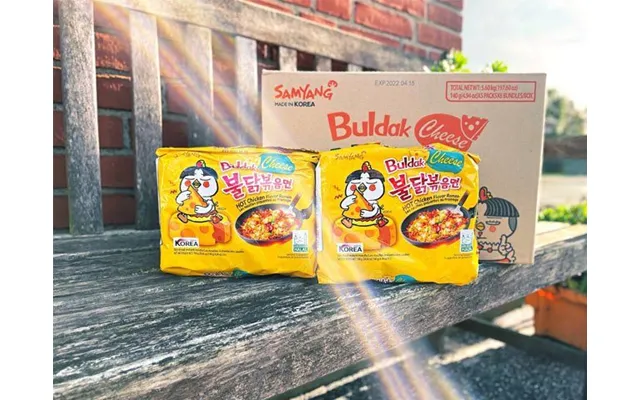Samyang Buldak Hot Chicken Cheese Flavour 1 Kasse 8x5-pak - Stop Madspild