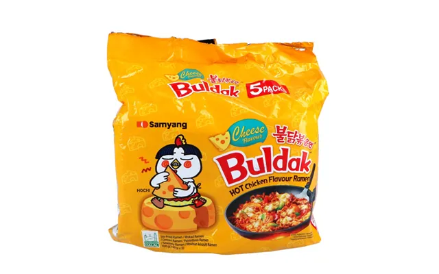 Samyang Buldak Hot Chicken Cheese Flavour 5-pak - Stop Madspild