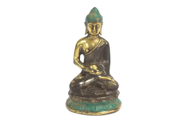 Siddende Buddha I Meditation I Messing Lille Figur - Figurer