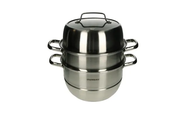 Steamer I Rustfrit Stål Induktion 3 Lag 26 Cm. - Bambusdampere Og Steamer