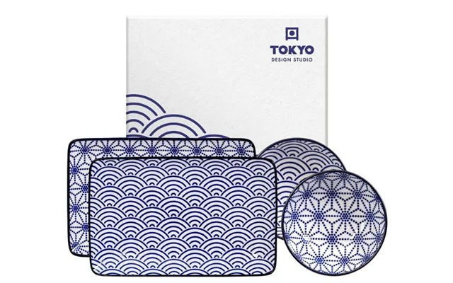 Sushi Sæt Nippon Blue 6 Dele Tokyo Design Studio - Sushi Redskaber