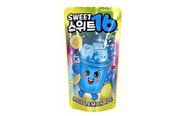 Sweet16 Korean Blue Lemon Ade Zero Sugar 200 Ml - Juice, Frugtdrik Og Øvrige Drikke