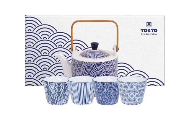 Te Sæt Nippon Blue 5 Dele Tokyo Design Studio - Gavesæt Og Æsker