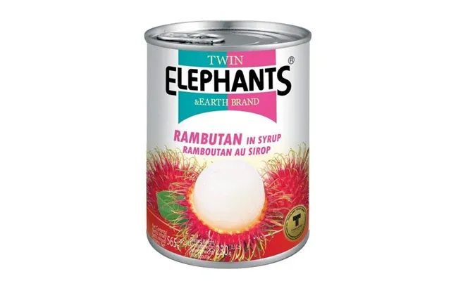 Twin Elephants Rambutan Frugt I Syrup 565 G. - Grønt Og Frugt På Glas Og Dåse