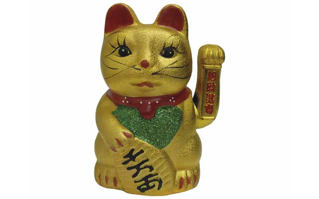 Vinkende Lykke Kat Maneki Neko 17 Cm. - Figurer