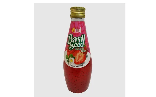 Vinut Strawberry Basil Seed Drink 290 Ml. - Juice, Frugtdrik Og Øvrige Drikke