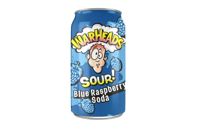Warheads Soda Blue Rasberry Sour 355 Ml. - Sodavand