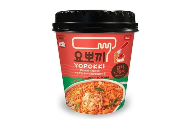 Yopokki Rice Cake Kimchi Cup Rapokki 145 G. - Riskager Tteokbokki