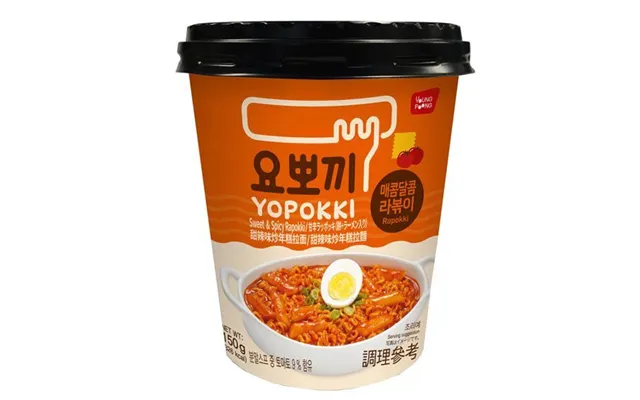 Yopokki Rice Cake Sweet And Spicy & Ramen Rapokki Cup 145 G. - Riskager Tteokbokki