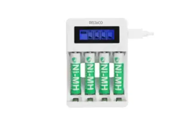Deltaco Ultimate Ni-mh Usb Charger With 4 X Aaa Batteries - Oplader