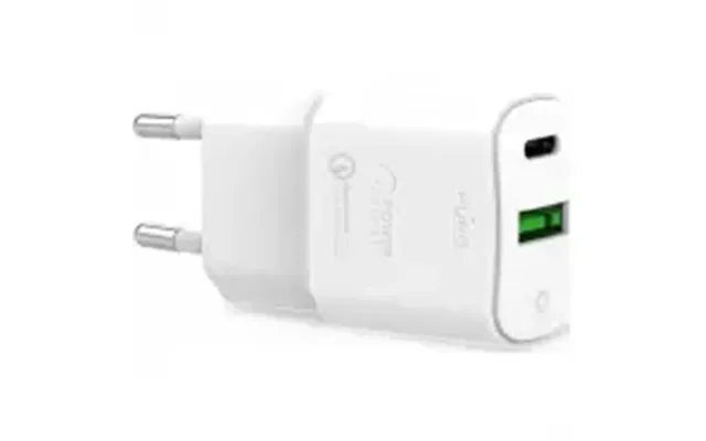 Puro White Wall Charger 1 Usb-c 1 Usb-a 20w Bulk - Oplader