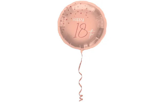 18 Års Fødselsdag Folieballon I Rosa 45 Cm