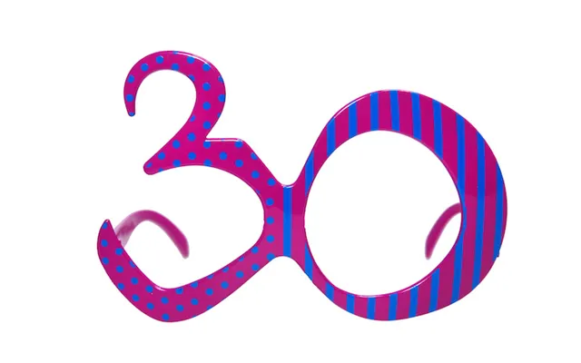 30 Års Fødselsdagsbriller Fuchsia