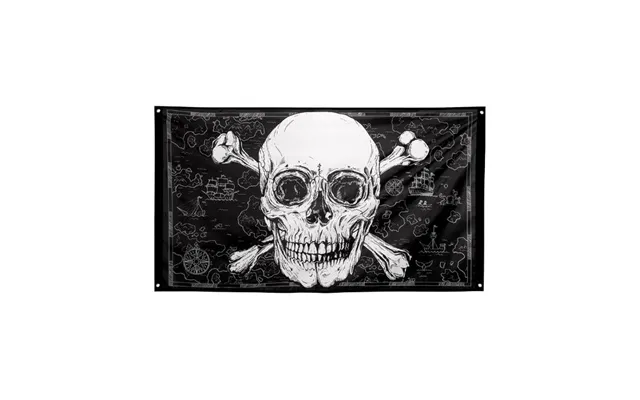 Dødningehoved Banner Med Skib Illustrationer - 150x90 Cm