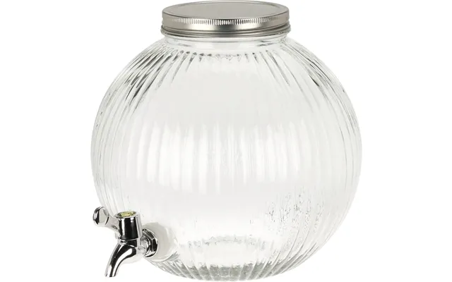Drikkevaredispenser I Riflet Glas Med Hane 5,5 Liter