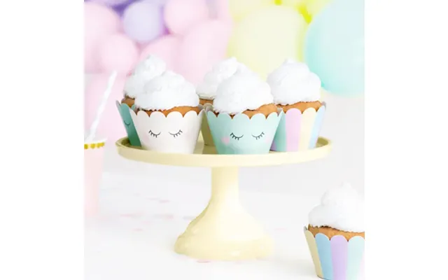 Enhjørning Cupcake Wrappers 6x - 5x7x5 Cm