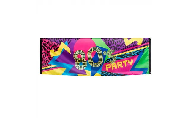 Farverigt 80 Er Banner - 74x220 Cm