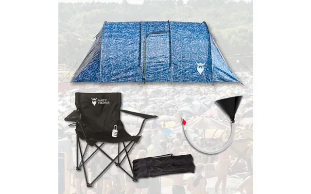 Festivalpakke 3 Personer Premium - Thora Telt, Festivalstol M