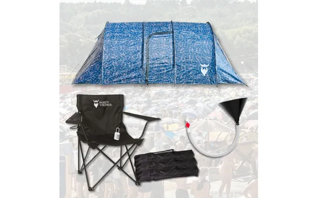 Festivalpakke 4 Personer Premium - Thora Telt, Festivalstol M