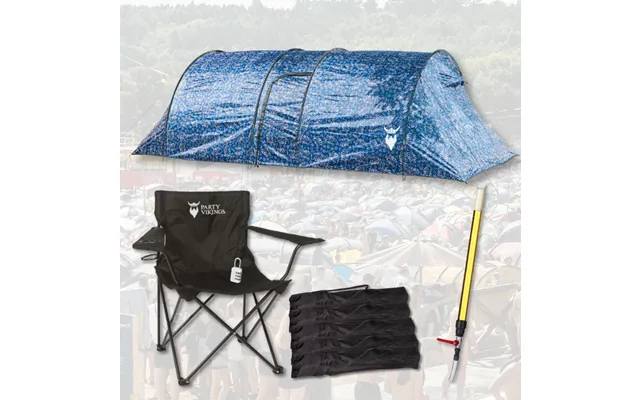 Festivalpakke 6 Personer Premium - Ragnar Telt, Festivalstol M