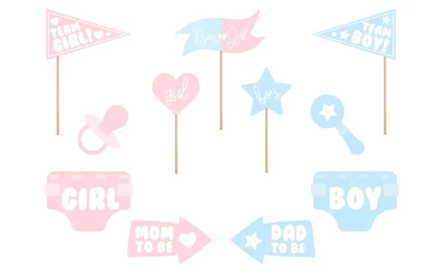 Gender Reveal Photo Booth Rekvisitter 11x