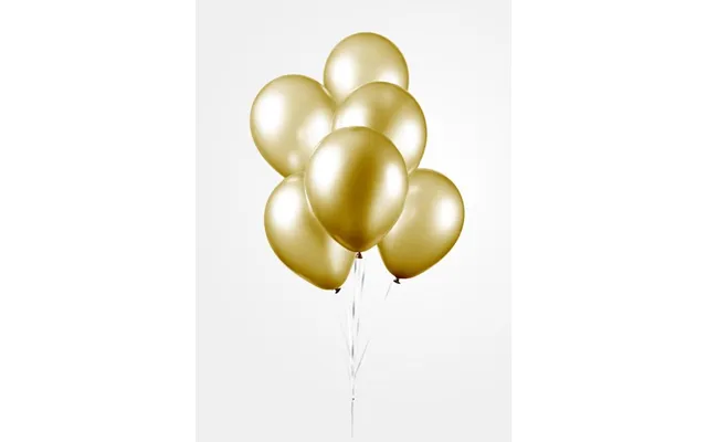 Guld Chrome Balloner 10x - 30 Cm