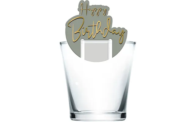 Happy Birthday Drinksmarkører Golden Dawn 6x